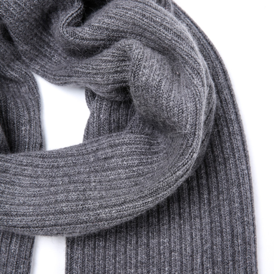 Шарф жіночий однотонний вовна сірий ТЕОДОР 581-609, фото 2