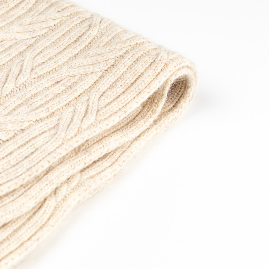 Шарф жіночий однотонний вовна бежевий AMALA 593-312, фото 2