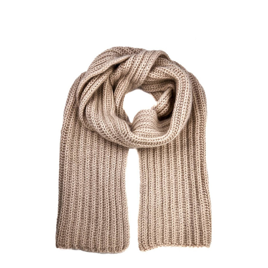 Шарф жіночий однотонний ангора бежевий БЕРНА 597-716, фото 1