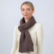 Шарф жіночий однотонний вовна коричневий ТЕОДОР 626-119, фото 3