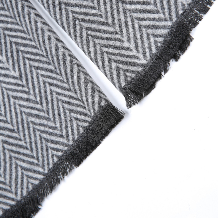 Шарф чоловічий ялинка кашемір сірий ФЕРБ 883-130, фото 2