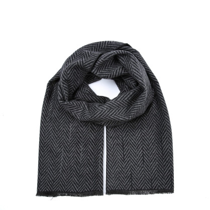 Шарф чоловічий ялинка кашемір чорний ФЕРБ 883-154 Шарф чоловічий ялинка кашемір чорний ФЕРБ 883-154