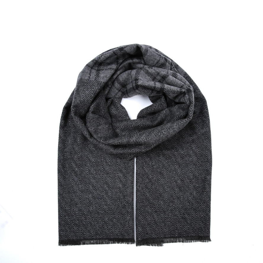 Шарф мужской клетка + елка кашемир ОЛИВЕР 883-215, фото 1