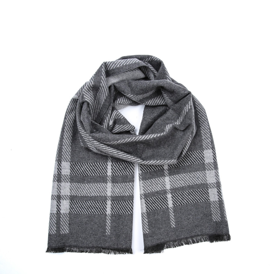 Шарф мужской клетка + полоска кашемир JIM 883-277, фото 1
