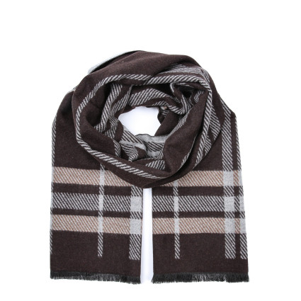 Шарф чоловічий клітинка + смужка кашемір JIM 883-284 Шарф чоловічий клітинка + смужка кашемір JIM 883-284
