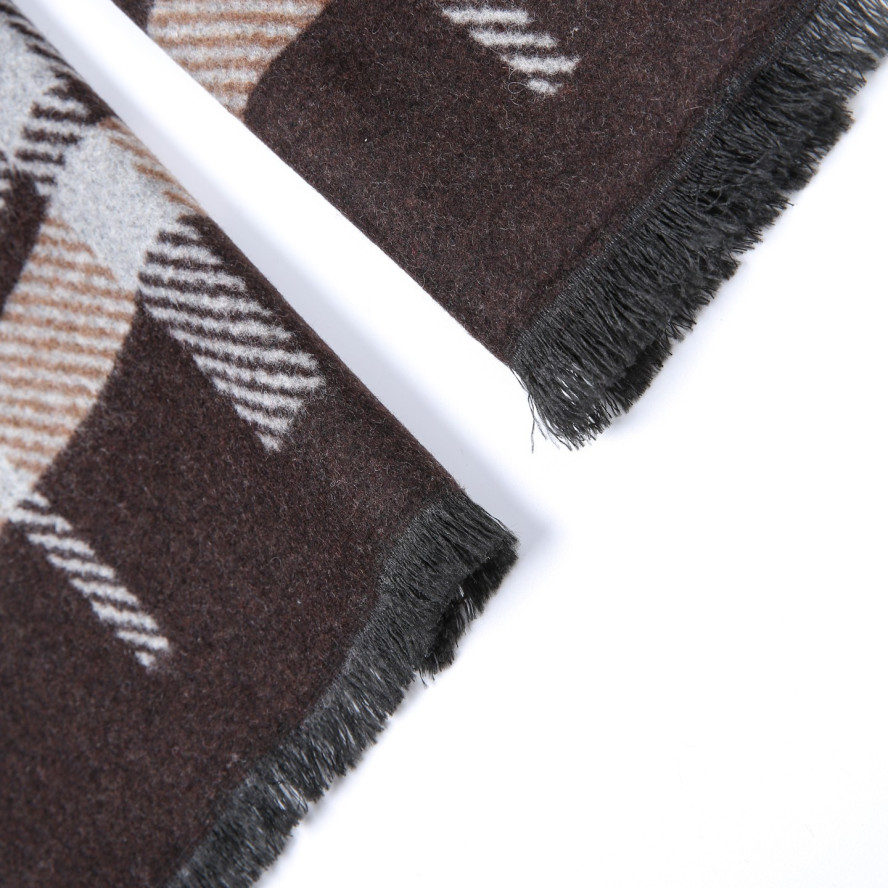 Шарф чоловічий клітинка + смужка кашемір JIM 883-284, фото 2