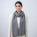 Шарф жіночий однотонний віскоза з ангорою сірий ФЛОРАН 937-093, фото 3