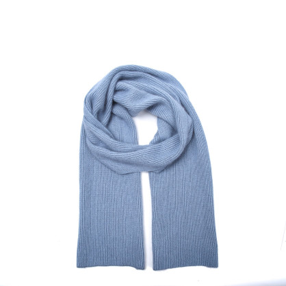 Шарф жіночий однотонний віскоза з ангорою блакитний ФЛОРАН 937-079