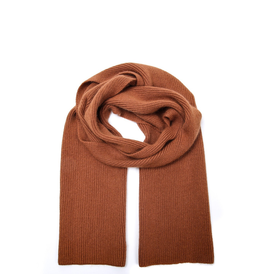 Шарф жіночий однотонний віскоза з ангорою коричневий ФЛОРАН 953-703, фото 1