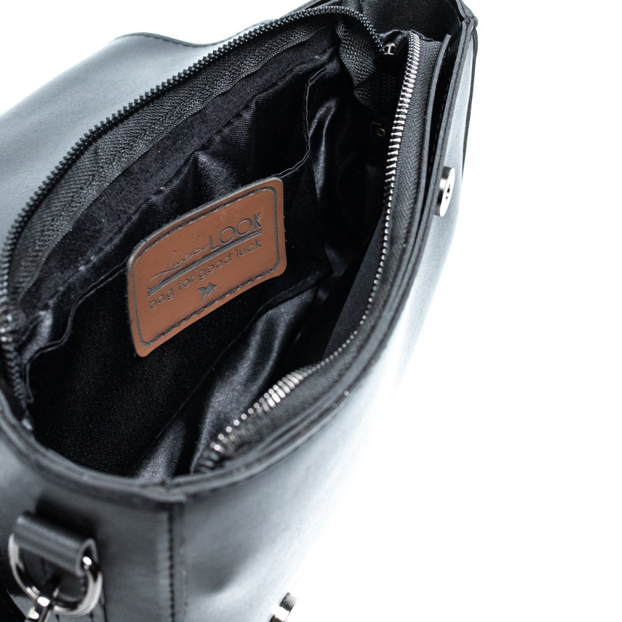 Сумка жіноча екошкіра чорна НЕФА 553-538, фото 4