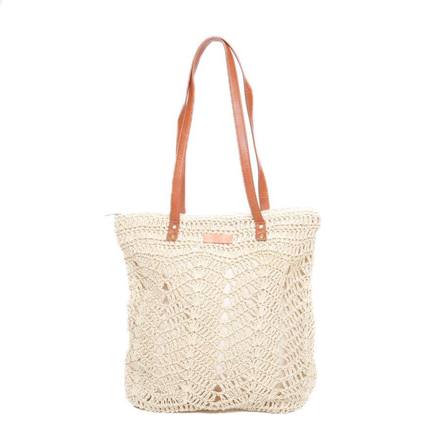 Сумка жіноча плетена папір бежева ЛОРЕЙН 742-178, фото 1