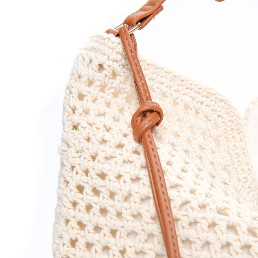 Сумка жіноча плетена папір бежева ЛІЛІБЕТ 742-277, фото 4