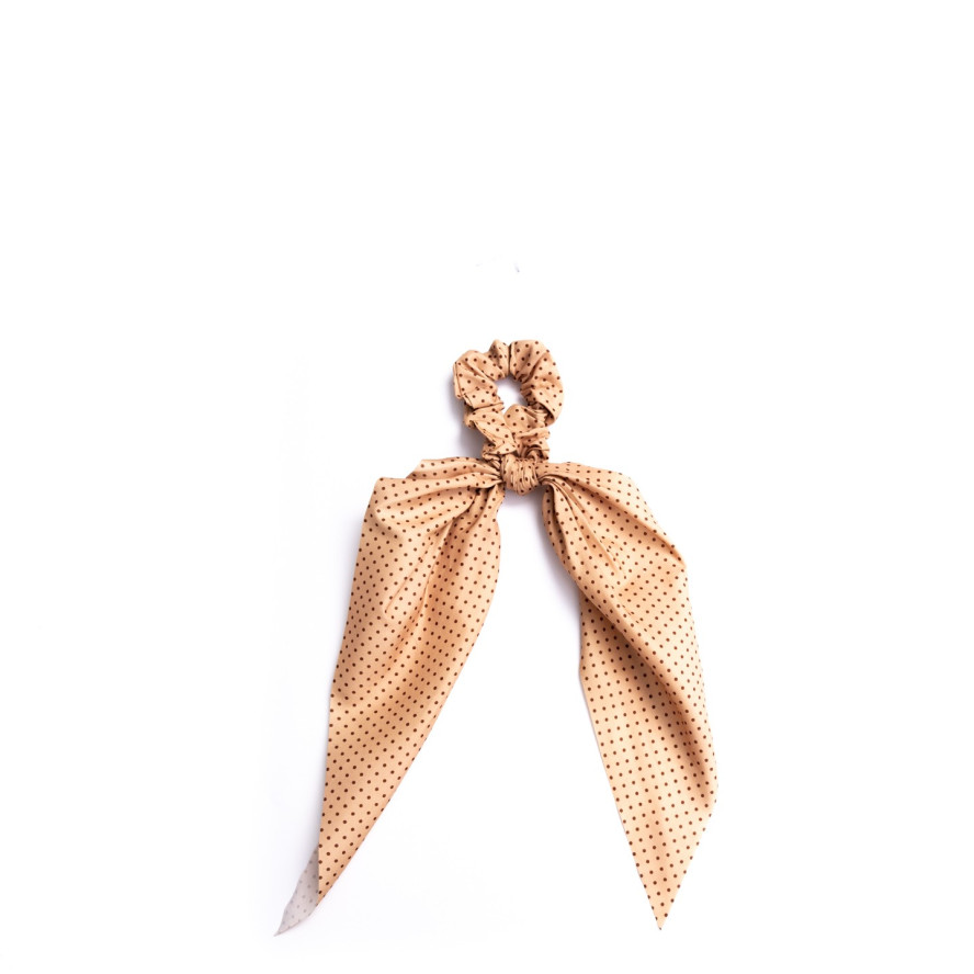 Резинка-хустка для волосся Твіллі поліестер бежева АРЛЕТ 385-542, фото 1