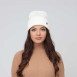 Шапка біні жіноча бавовна молочна DOREEN 232-069, фото 4