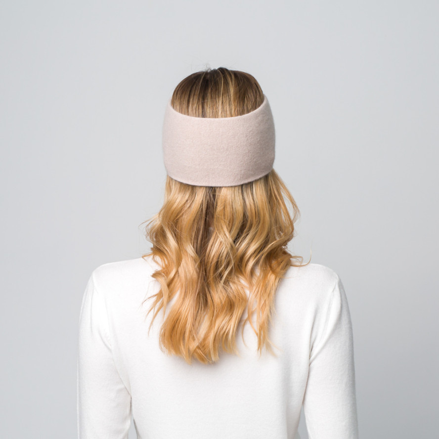 Повязка на голову женская шерсть бежевая ДЖИНЕТ 256-379, фото 5