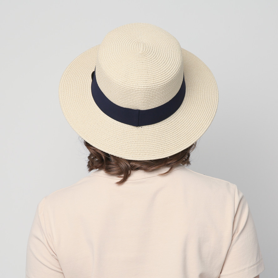 Капелюх канотьє жіночий папір бежевий ALIZ 375-872, фото 4