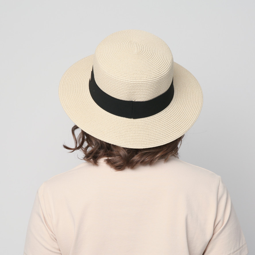 Капелюх канотьє жіночий папір бежевий ALIZ 469-397, фото 6