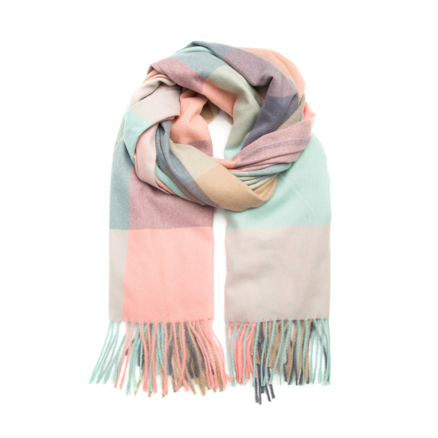 Палантин чоловічий клітка вовна JACKSON 641-083, фото 1