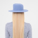 Капелюх канотьє жіночий зі срібним ланцюжок і фігурним верхом фетр блакитний ФОНГ 653-451, фото 7