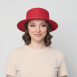 Капелюх канотьє жіночий папір червоний VIVIAN 817-891, фото 5