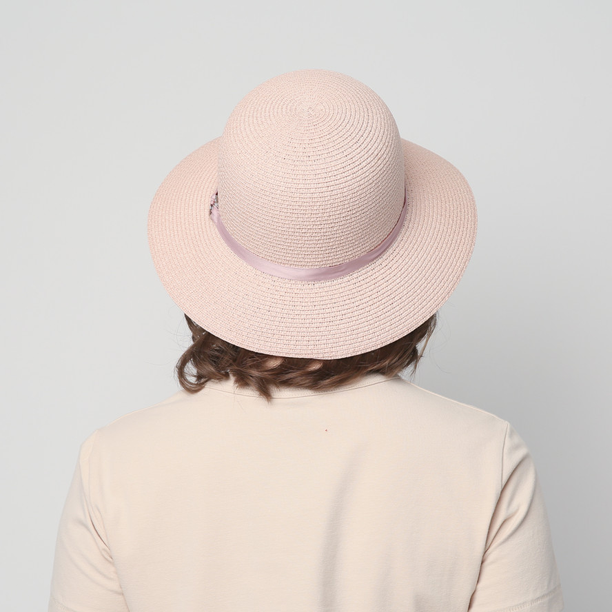 Капелюх із середніми полями жіночий папір рожевий GABRIEL 818-003, фото 6